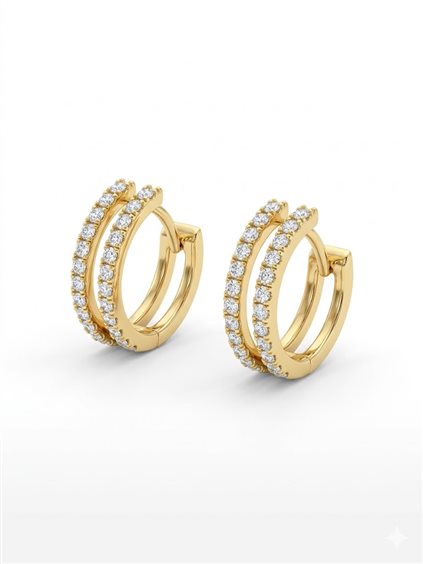 Orecchini Giorgio Visconti Donna in Oro giallo Diamante 0.16 Ct BGX40364 - BGX40364